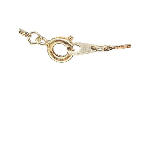 White & Gold Plated Starburst Pendant Necklace 18" Herringbone Chain - Picture 15 of 16